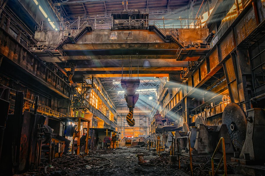 Inside a steel plant